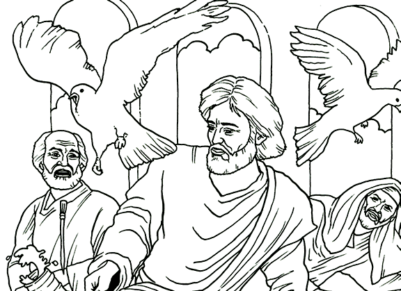 Jesus expulsa os mercadores do Templo chamada